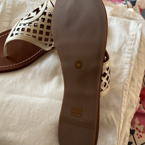 Tory Burch Cream and Brown Sandals - Picture 4 of 5